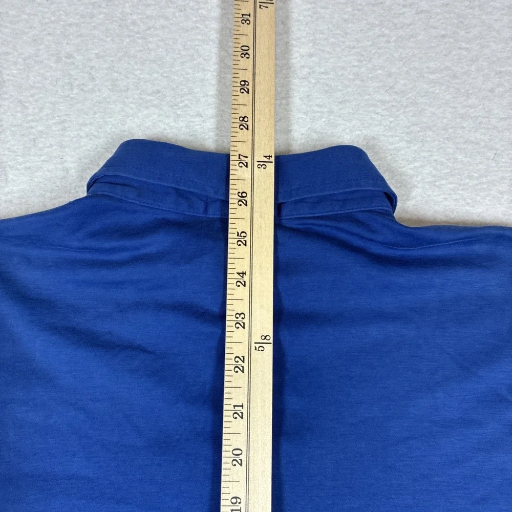 Polo Ralph Lauren Mens Pima Soft Touch Polo Shirt XL Blue Long Sleeve Flesh Pony